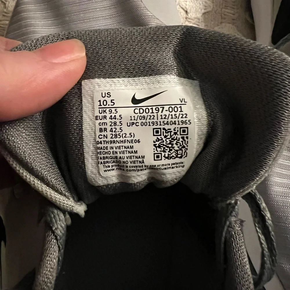NIKE Classic Flex Control 4 TR3‎ Athletic Casual Sneakers Grey Black Men's 10.5